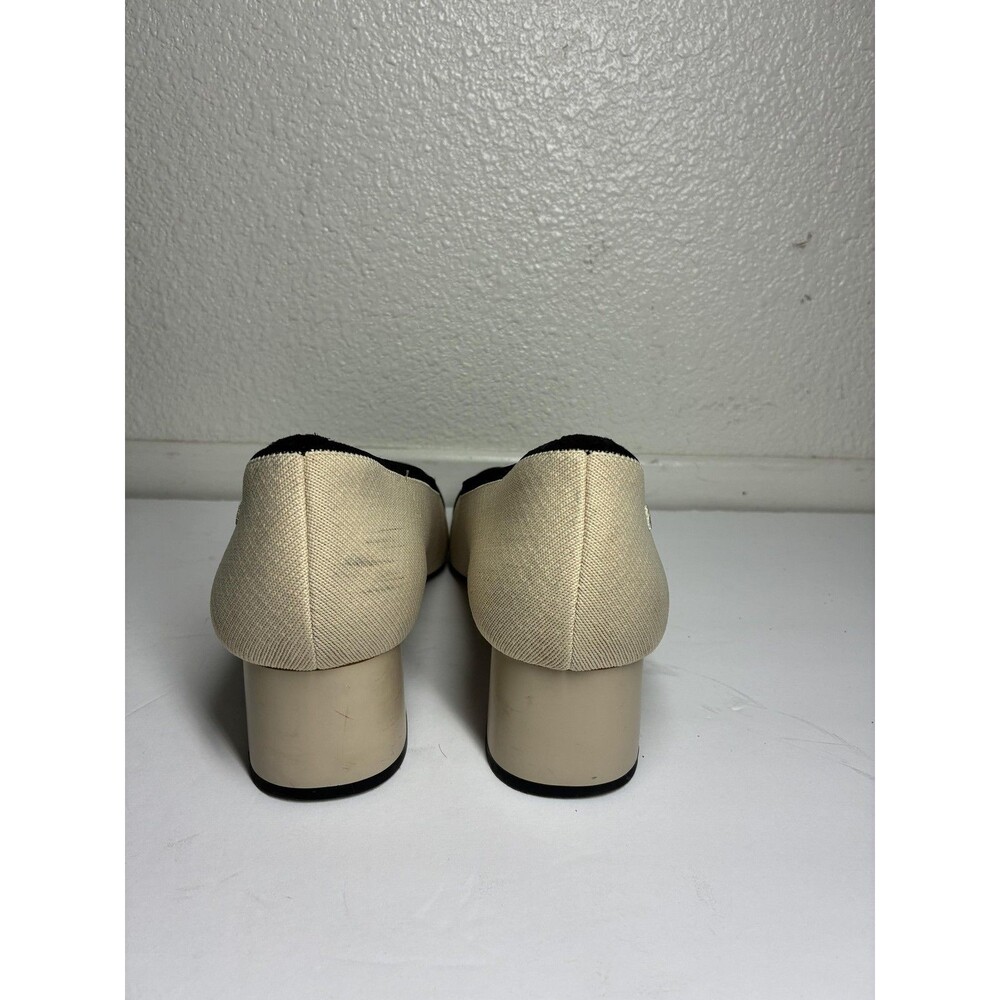 VIVAIA Julie Heels Shoes Almond Toe Stress Free Size 9.5 Beige Black Arch Pro - Picture 14 of 16